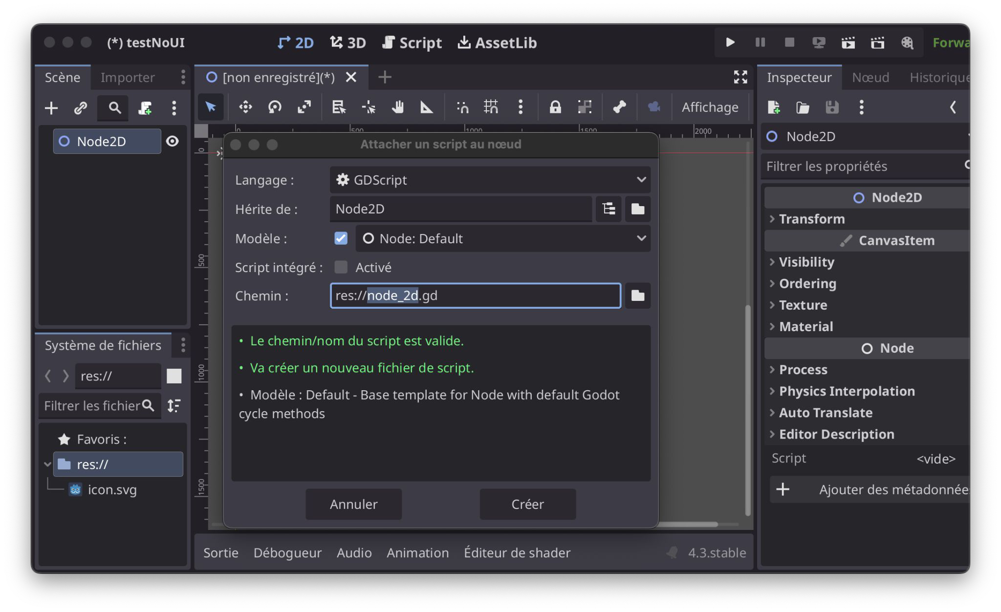 Attacher un script